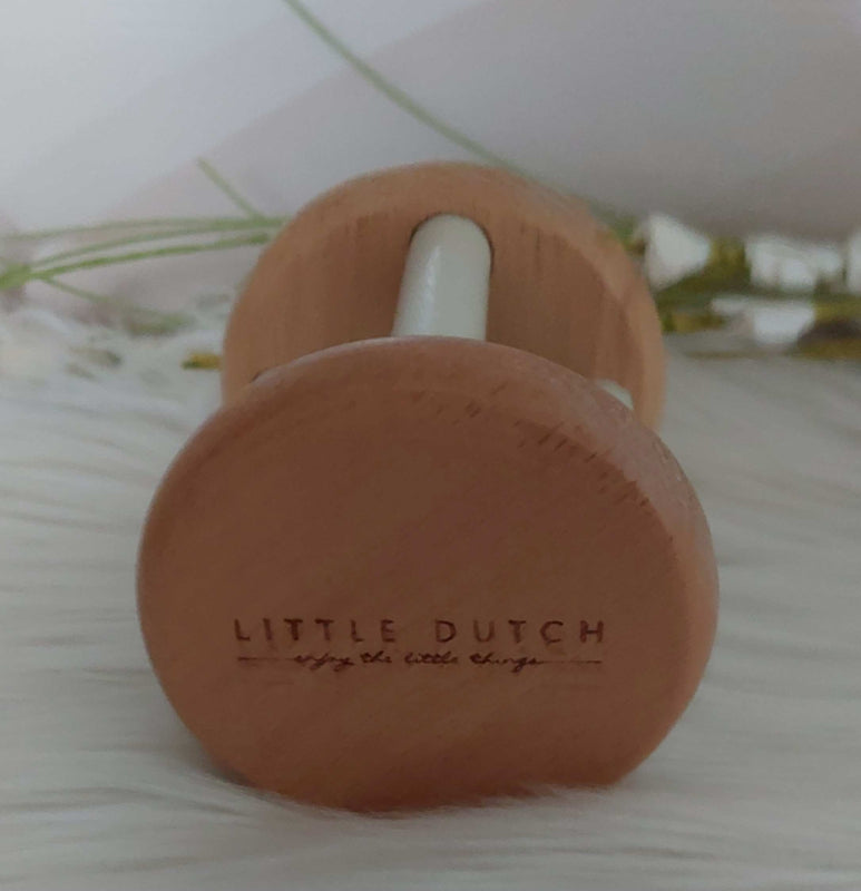 Little Dutch houten rolrammelaar ''Bunnies'' met naam