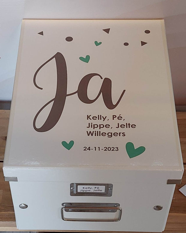 Herinneringsdoos voor bruiloft 'hartjes'