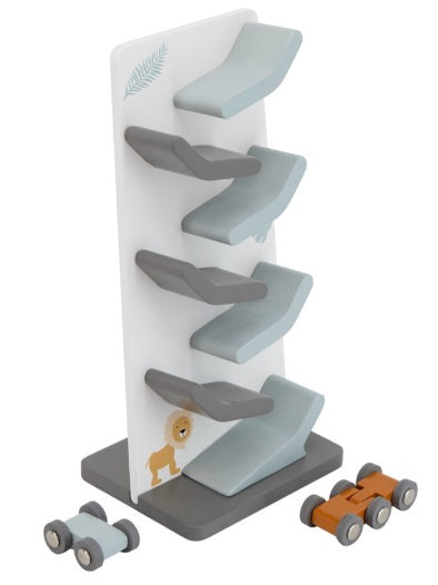 ''Tryco'' houten zigzagbaan (met geboortegegevens)