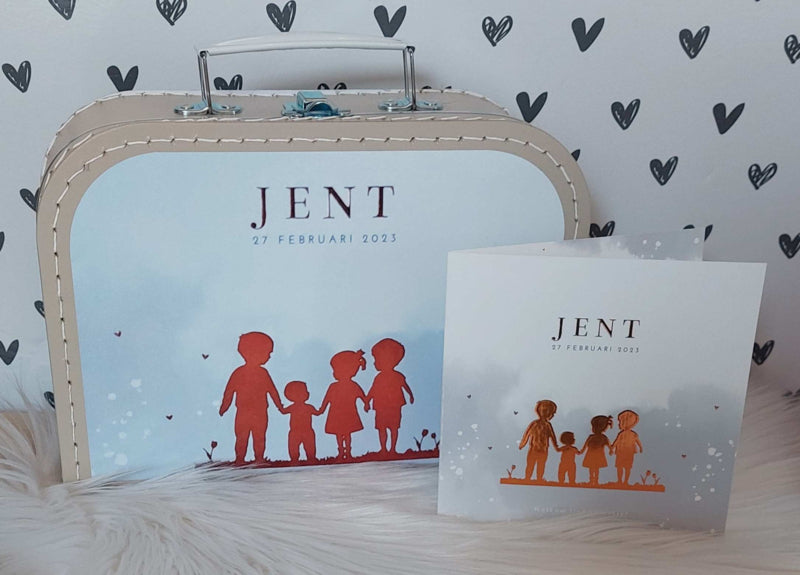 Koffertje met Geboortekaartje