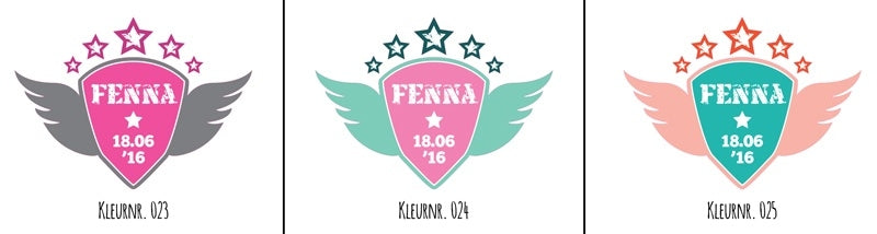 Raamsticker meisje Wings, diverse kleuren