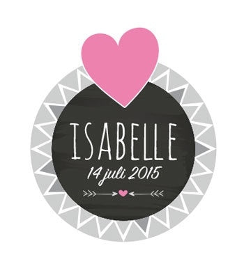 Raamsticker hart - meisje