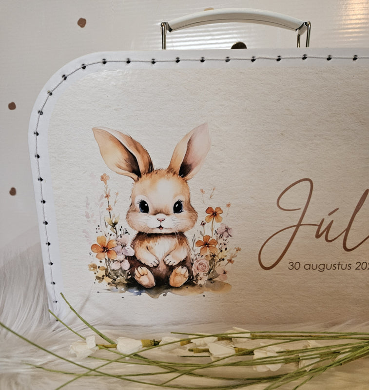 Koffertje met naam Lieflijk Konijntje
