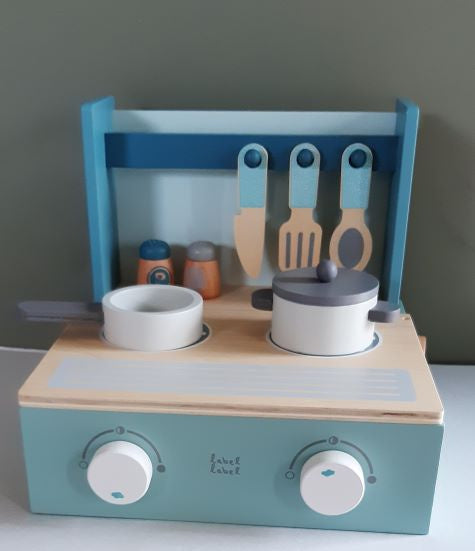 ''Label Label'' houten kookfornuis mint (met naam)