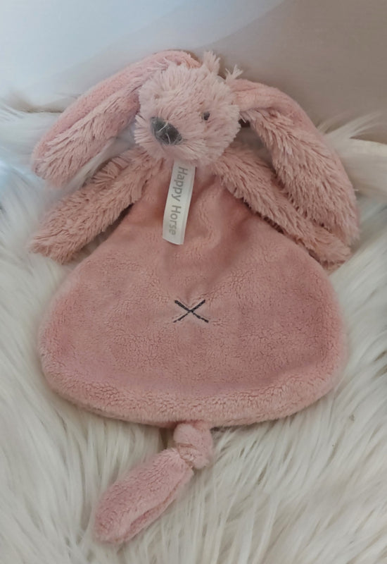 Happy Horse Konijn Richie Knuffeldoekje - Roze(met naam)