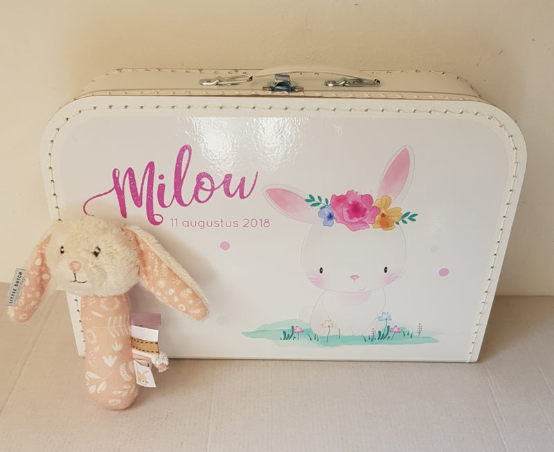 Koffertje met naam Schattig Konijntje