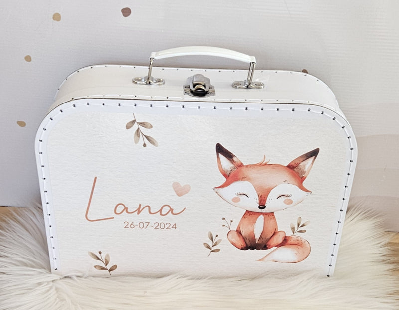 Koffertje met naam Schattig vosje