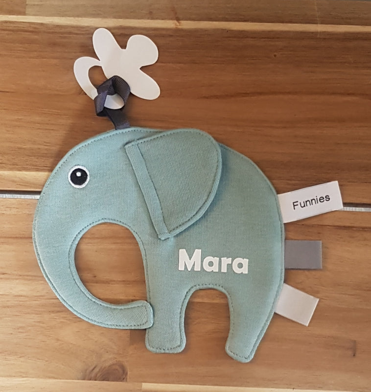 tutpop/ speendoekje Ollie -Stone Green (met naam)