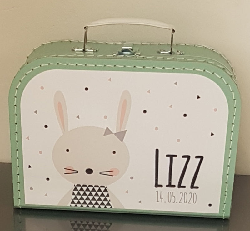 Koffertje met naam Konijntje meisje