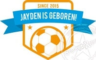 Geboorte Raamsticker voetbal Nederlands elftal