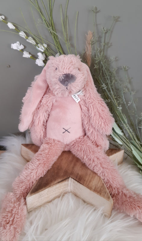 Koffertje met naam en ''Happy Horse'' knuffelkonijn Richie meisje