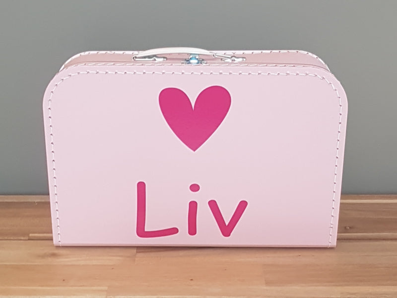 Koffertje met naam Hartje