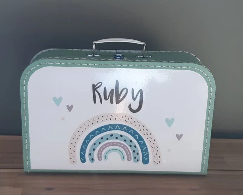 Koffertje met naam Regenboog