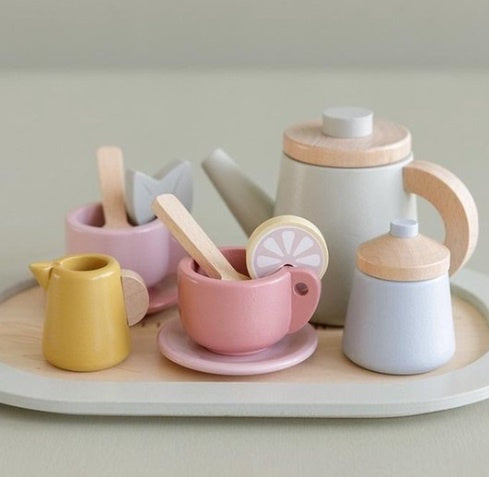 Little Dutch houten theeservies met naam