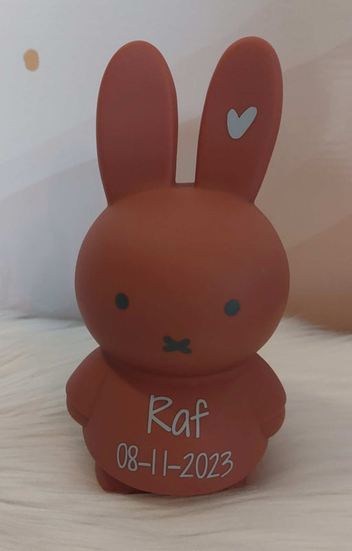 ''Atelier Pierre'' spaarpot Nijntje  terra  (met naam)