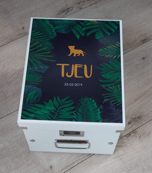 Bewaardoos met naam  junglelook