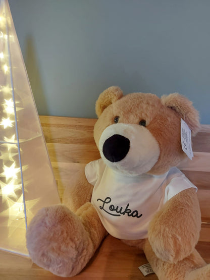 Knuffel beer beige met of zonder naam