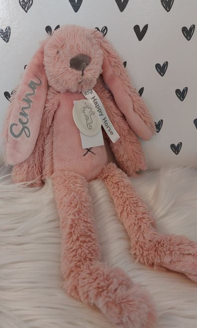 Happy Horse tiny konijn Richie knuffel met NAAM oudroze