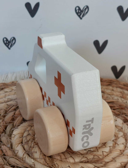 ''Tryco'' houten ambulance (met naam)