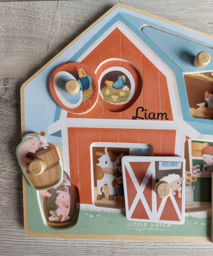 Little Dutch puzzel  ''Little Farm'' (met naam)