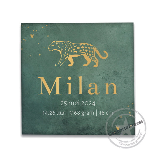 Geboortetegeltje met cheetah