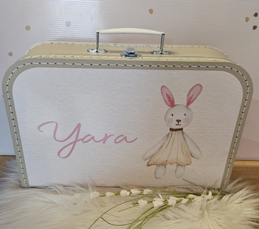 Koffertje met naam Knuffelkonijn
