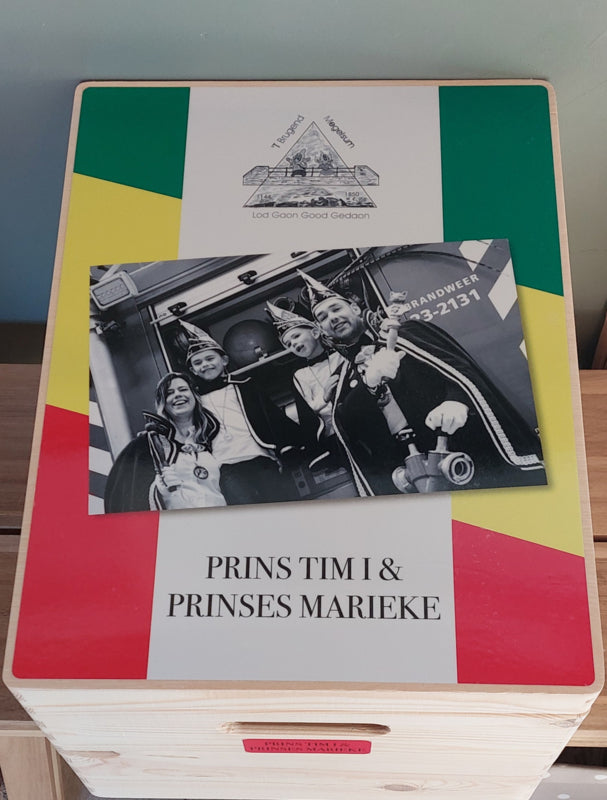 Bewaar-, herinneringsdoos Carnaval HOUT NATUREL KLEIN