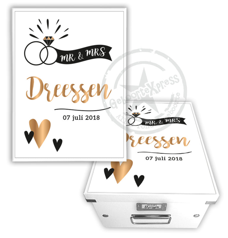 Herinneringsdoos voor bruiloft 'trouwring'