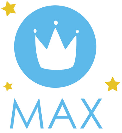 Raamsticker met naam 'kroon' blauw