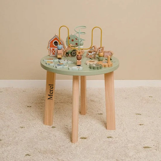 Little Dutch - Activiteitentafel FSC - Little Farm met naam