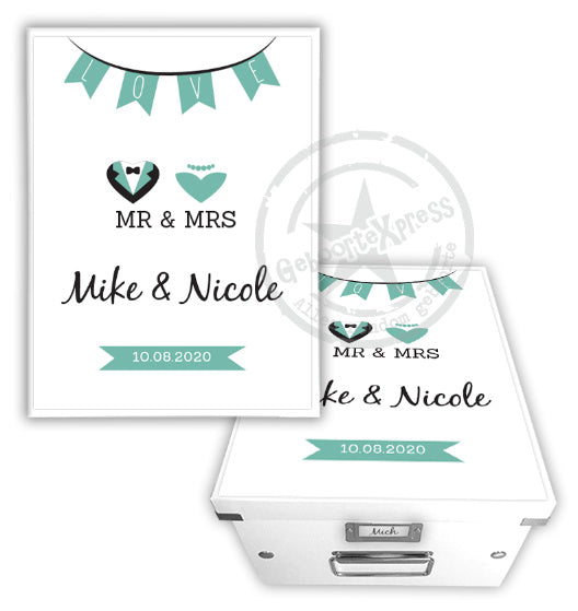 Herinneringsdoos voor bruiloft 'slinger'