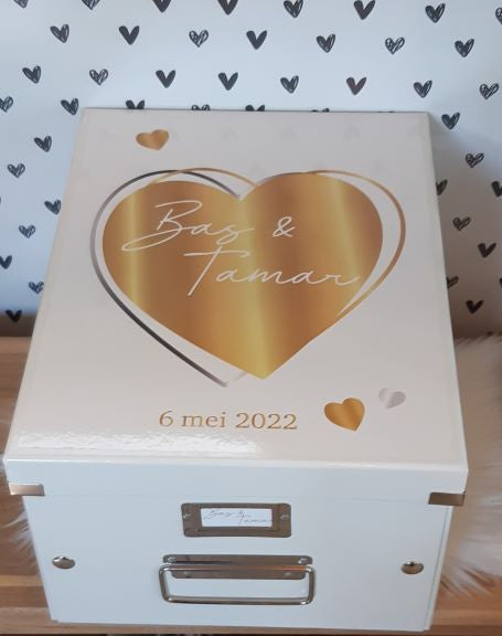 Herinneringsdoos voor bruiloft 'hart'