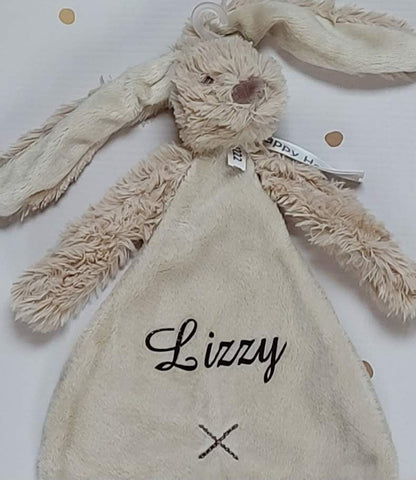 Happy Horse Konijn Richie Knuffeldoekje - Beige  (met naam)