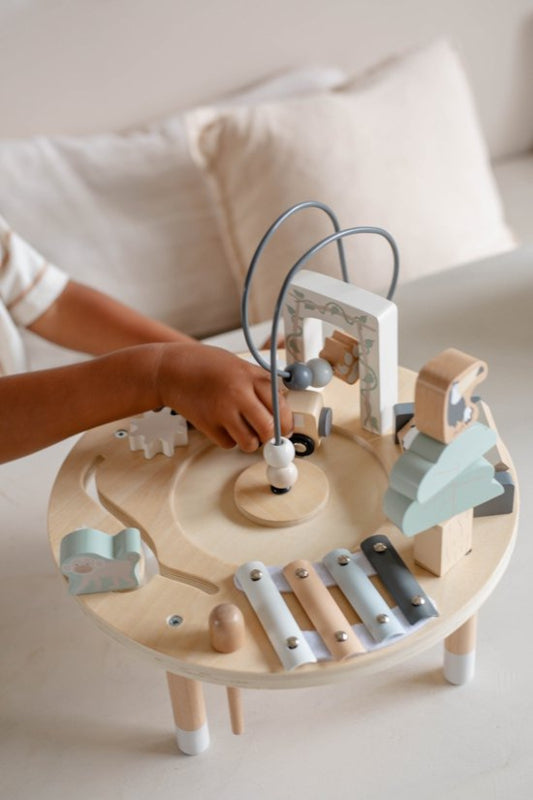 ''Tryco'' houten activiteitentafel met naam