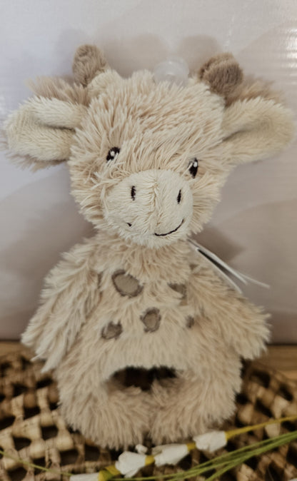 Happy Horse  zachte ringrammelaar giraf Gus - beige