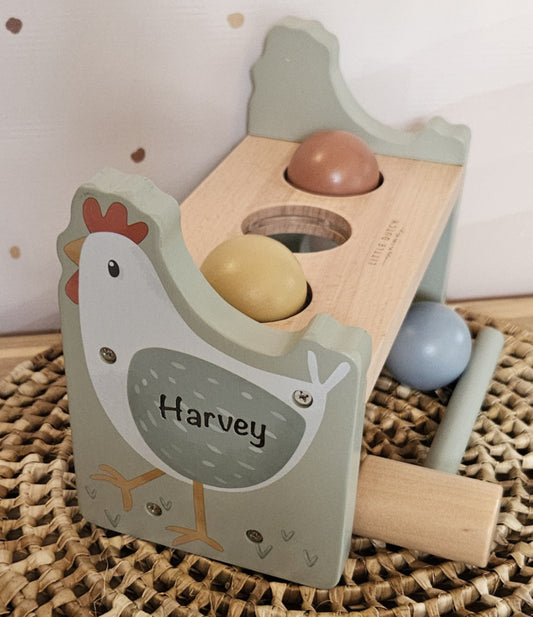 Little Dutch hamerbank met ballen ''Little Farm'' (met naam)