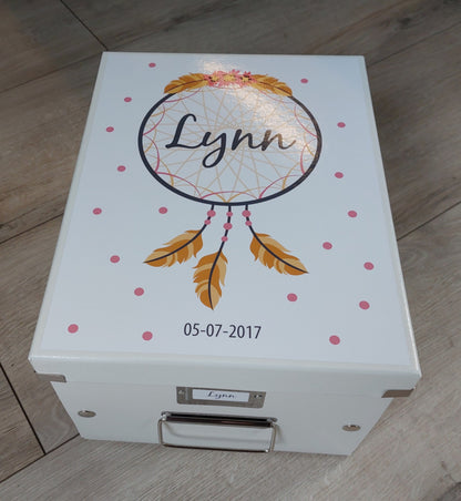 Bewaardoos met naam Dreamcatcher -girl