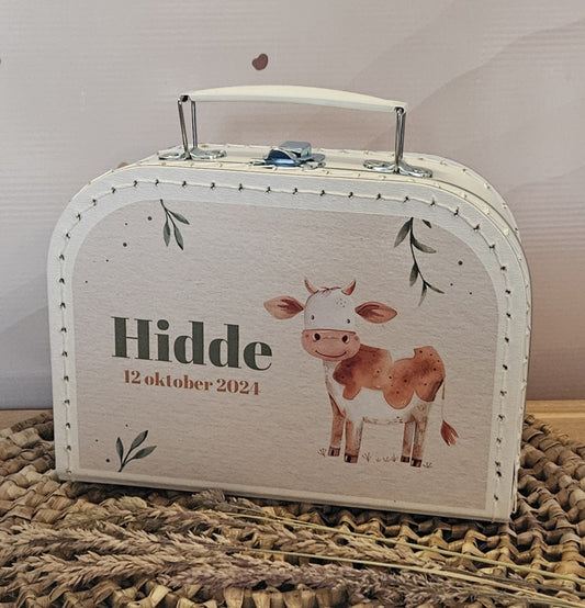 Koffertje met naam  Koe