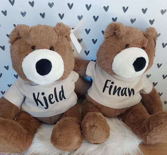 Knuffel beer bruin met of zonder naam