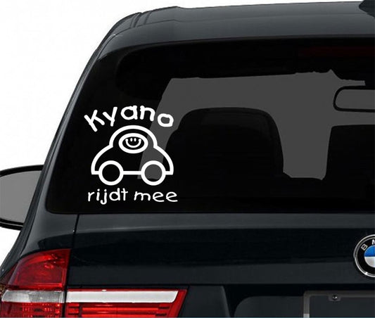 Baby aan boord- sticker voor auto `broem broem`