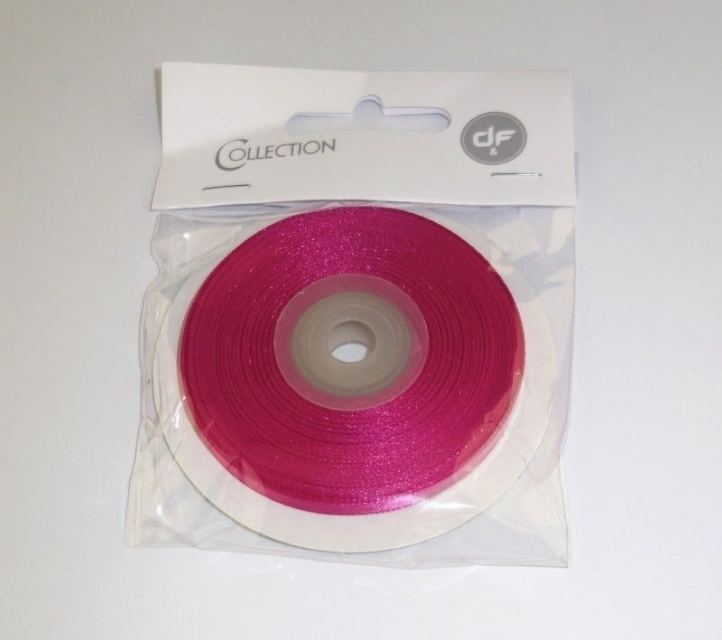 lint donker roze satijn 25 mtr