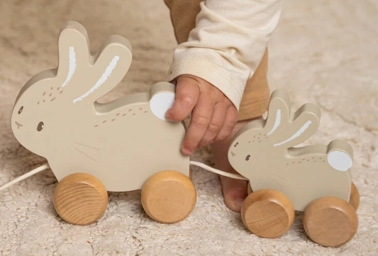 Little Dutch Little Farm trekdier konijnen baby bunny met naam