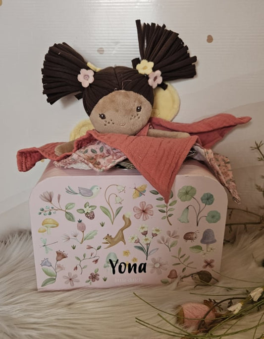 Little Dutch koffertje met knuffeldoekje Fairy EVI (met naam)