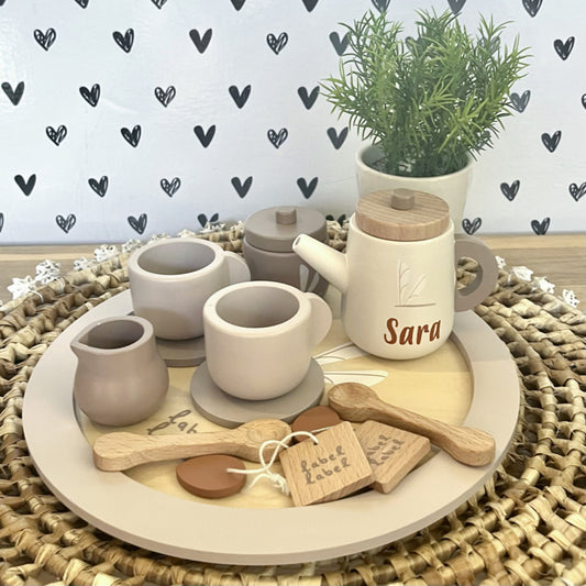 Label Label theeservies nougat met naam