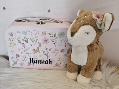 Little Dutch koffertje Fairy Garden met knuffelhertje (met naam)