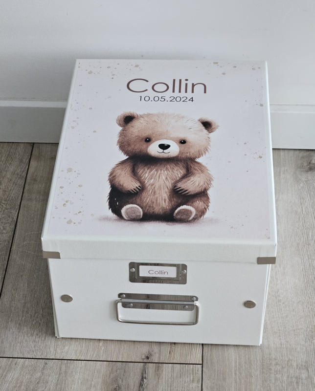Bewaardoos met naam Schattig  Beertje