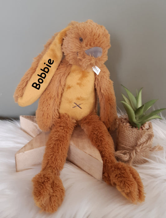 Happy Horse tiny konijn Richie knuffel met NAAM oker