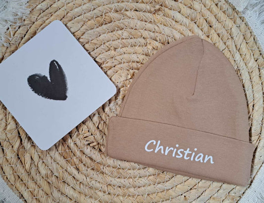 Babymutsje met naam jongen