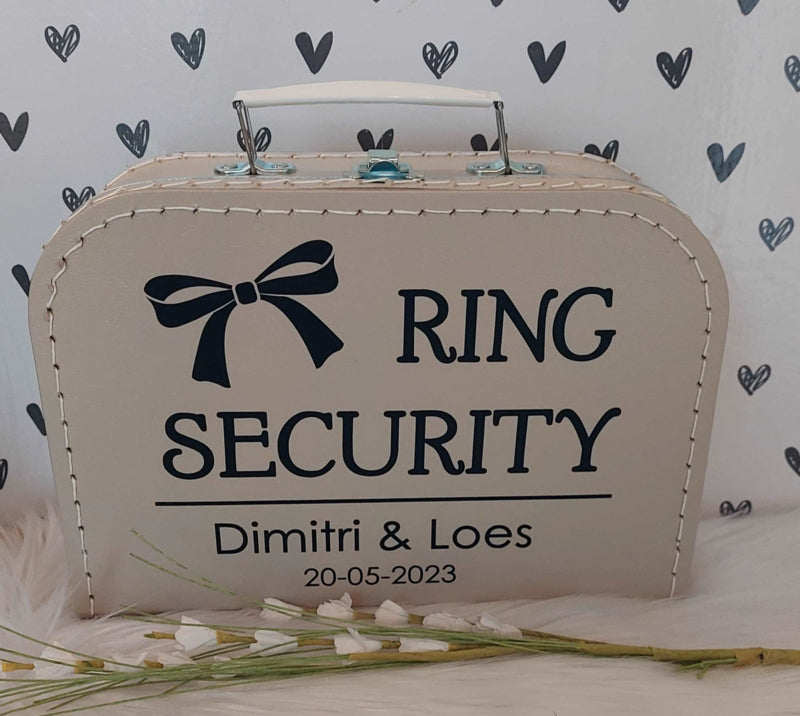 Ring Security koffertje met naam - Koffertje Ring Beveiliger bruiloft (met naam)