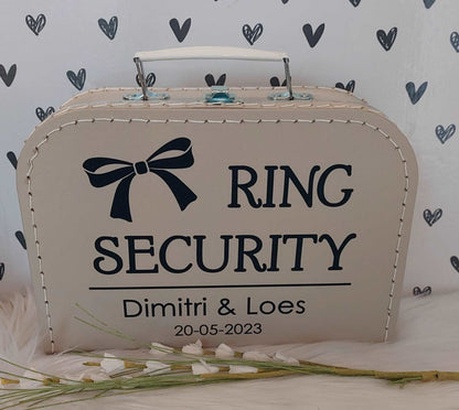Ring Security koffertje met naam - Koffertje Ring Beveiliger bruiloft (met naam)